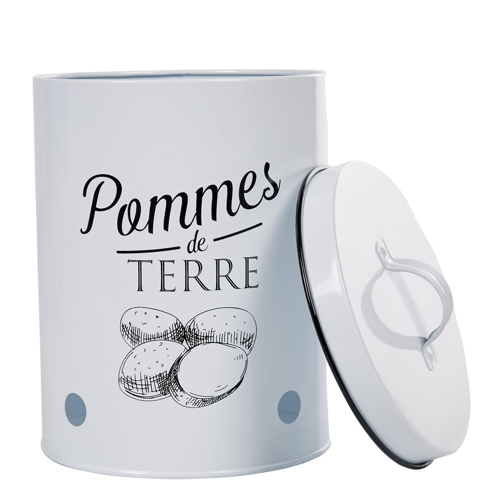 BoÎte de conservation vintage en métal pour pommes de terre