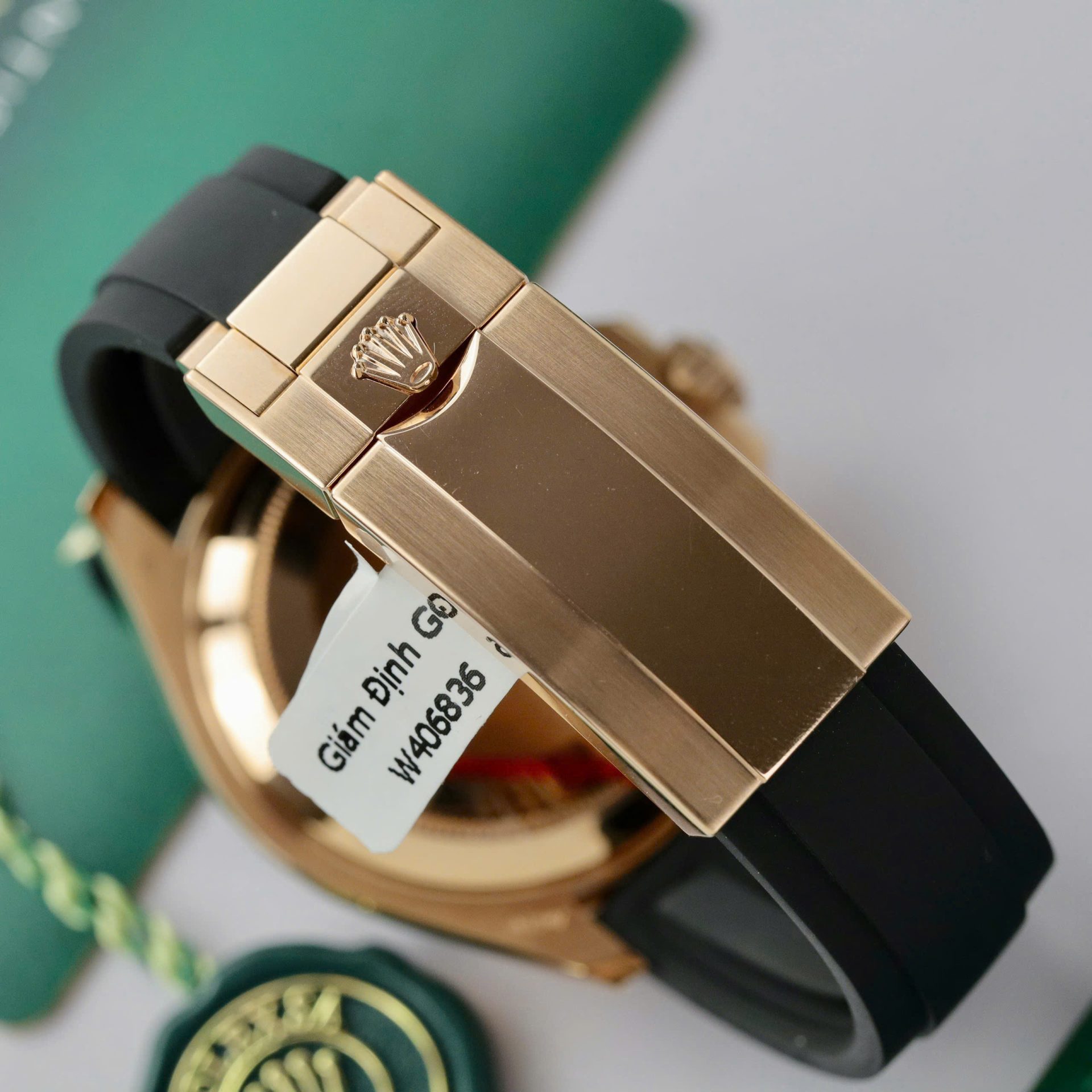 Rolex Yacht-Master RG Plated Black Dial 40mm Oysterflex Super Clone
