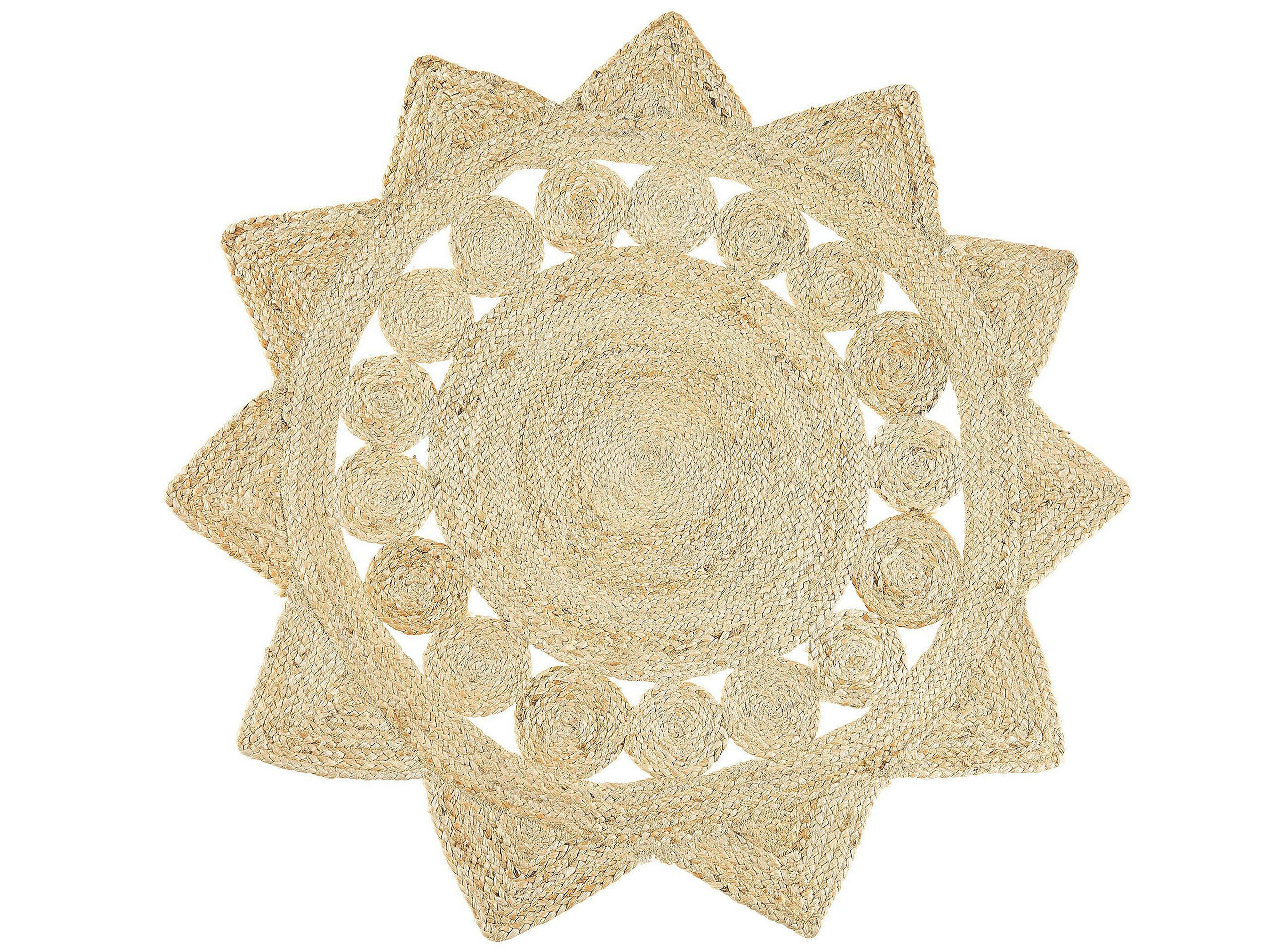 ARABAN - Tapis rond beige en jute D120cm