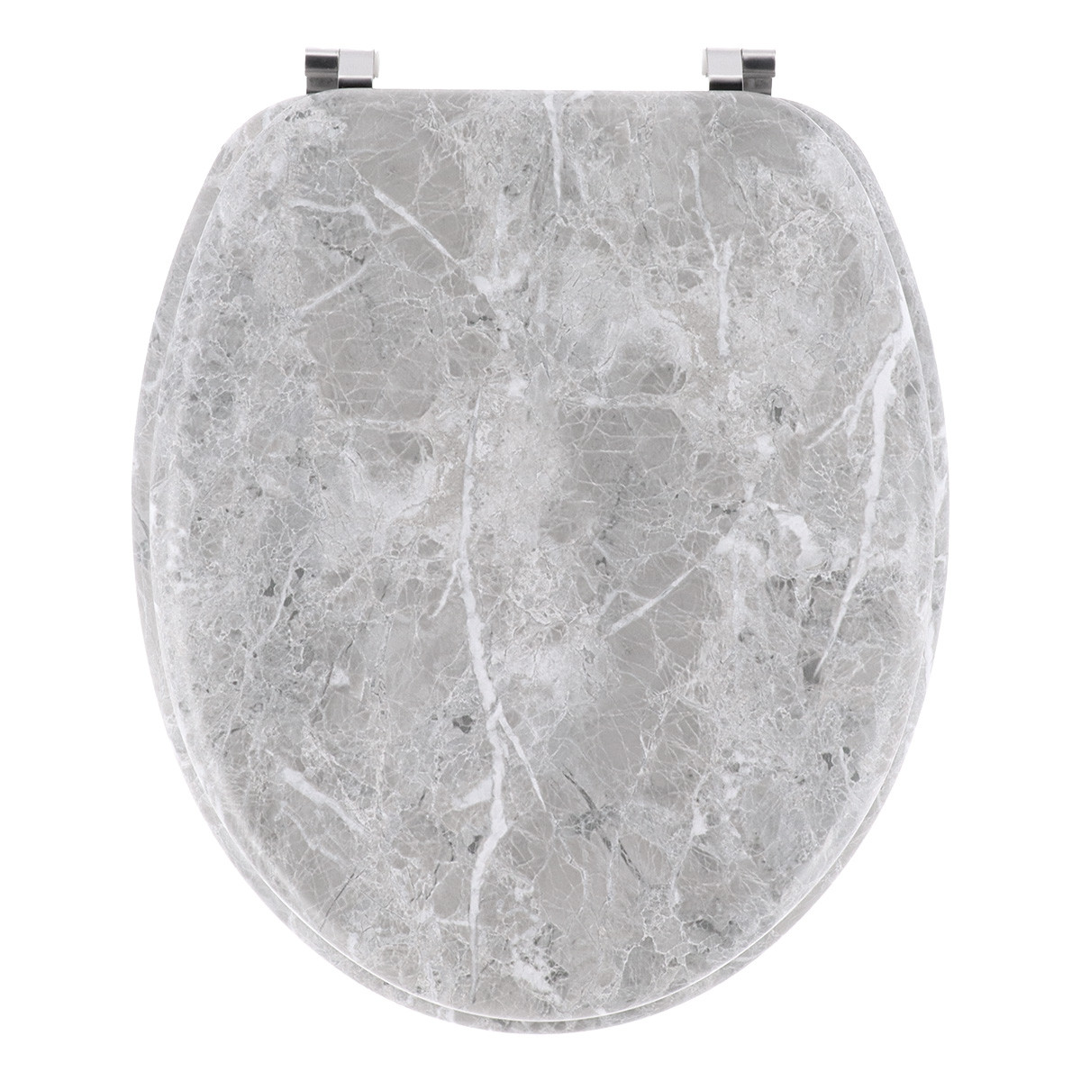 Deska sedesowa Marble Marmur Szary 44x37x5 cm Nowoczesna Owalna