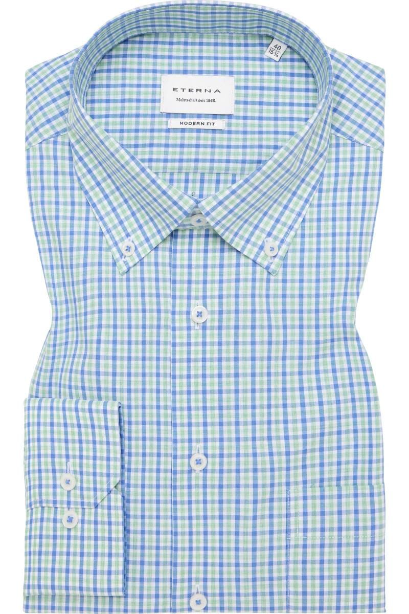 ETERNA Modern Fit Hemd grün, Kariert