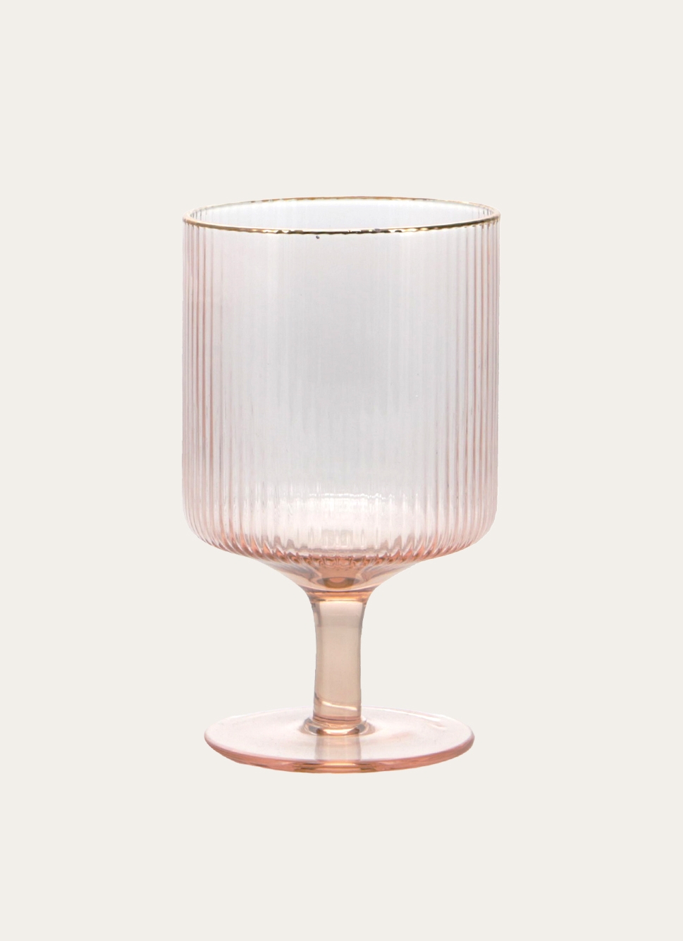 VERRE à PIED EN VERRE FUMÉ STRIÉ NUDE