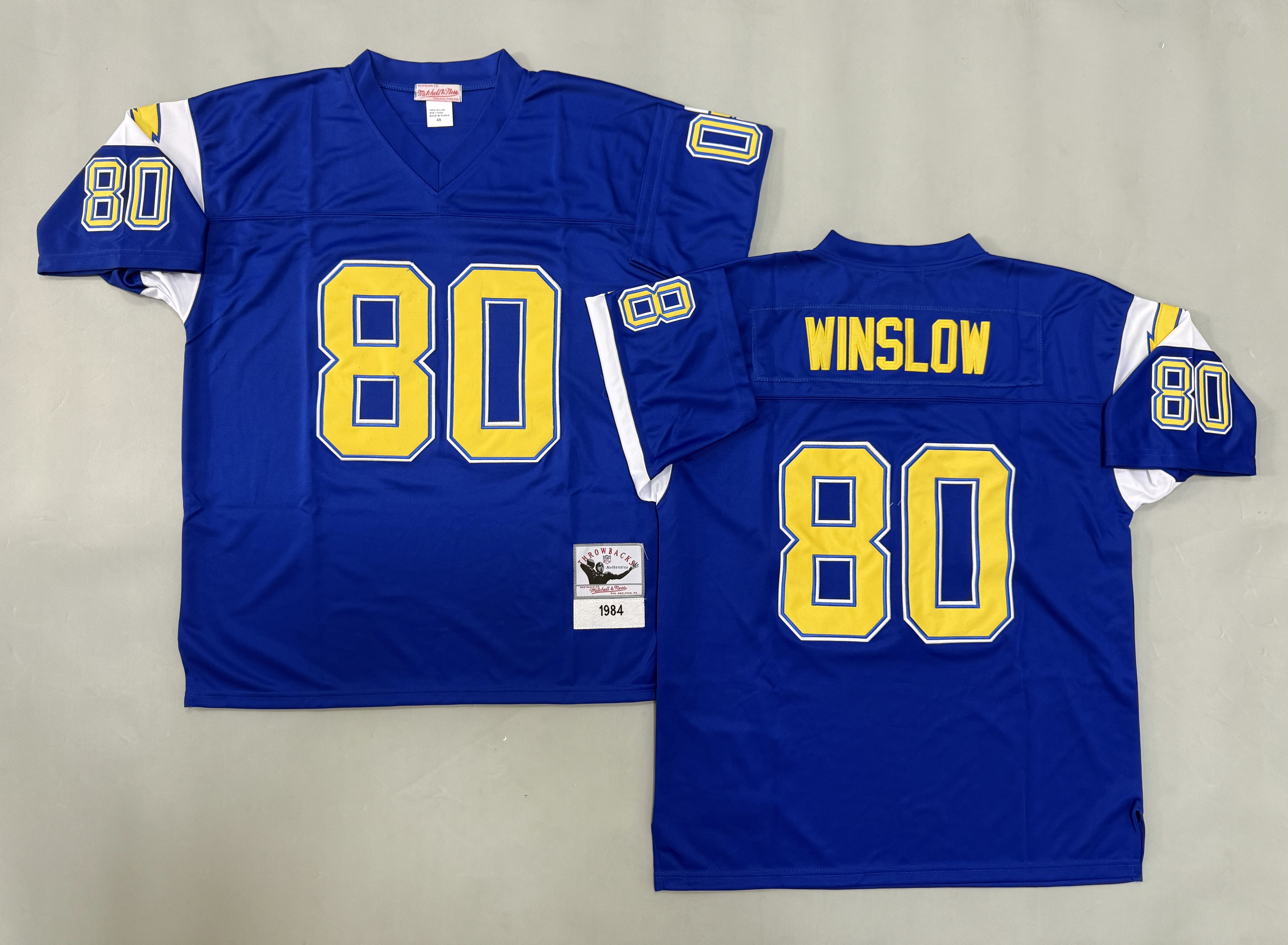 Kellen Winslow San Diego Chargerss Authentic Throwback Retired Player Jersey