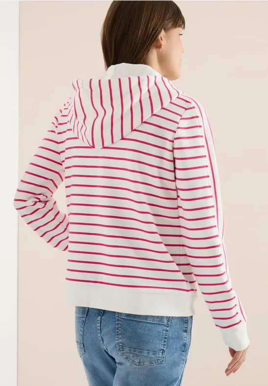 Langarm Sweatjacke mit Kapuze