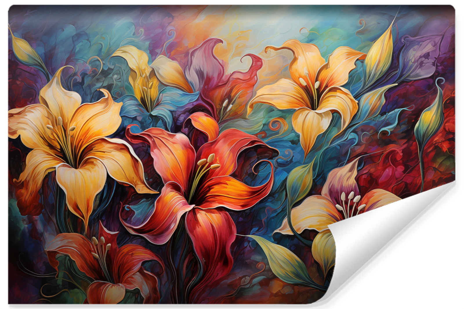 Fototapeta Abstrakcyjne Lilie Vintage 152.5x104cm