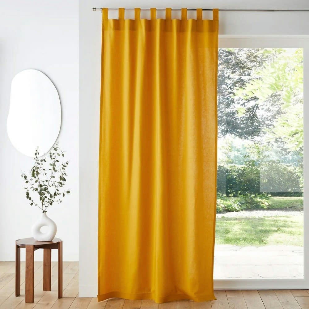 - Rideau  polyester Jaune 135 X 260