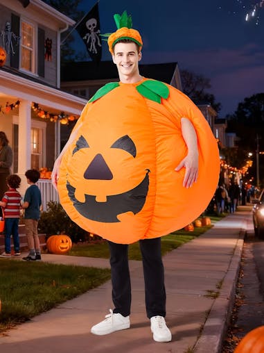 NNETM Inflatable Pumpkin Costume Adult One-Piece Suit