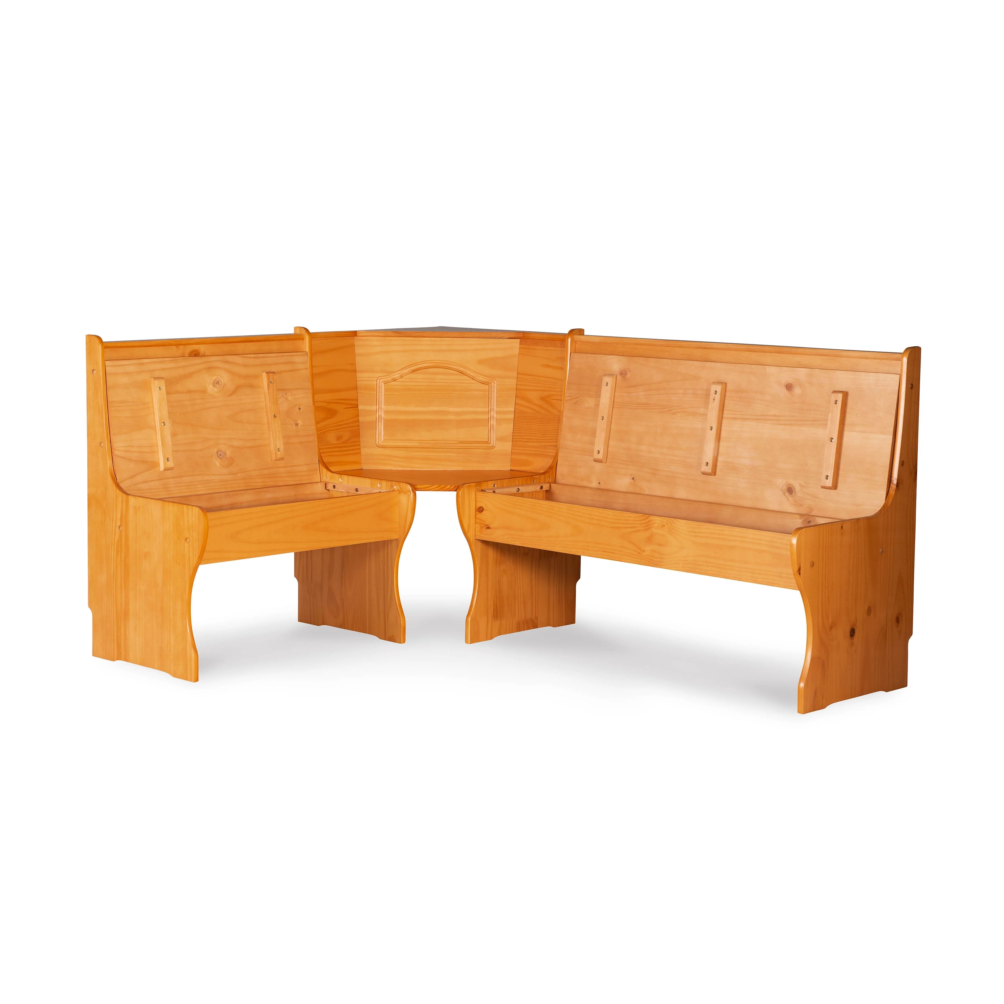 Linon Riki Corner Unit Light Brown