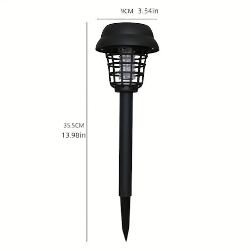 NNETM 2pcs Solar Mosquito Killer Lamp Set - Outdoor Waterproof Fly Trap & Insect Repellent