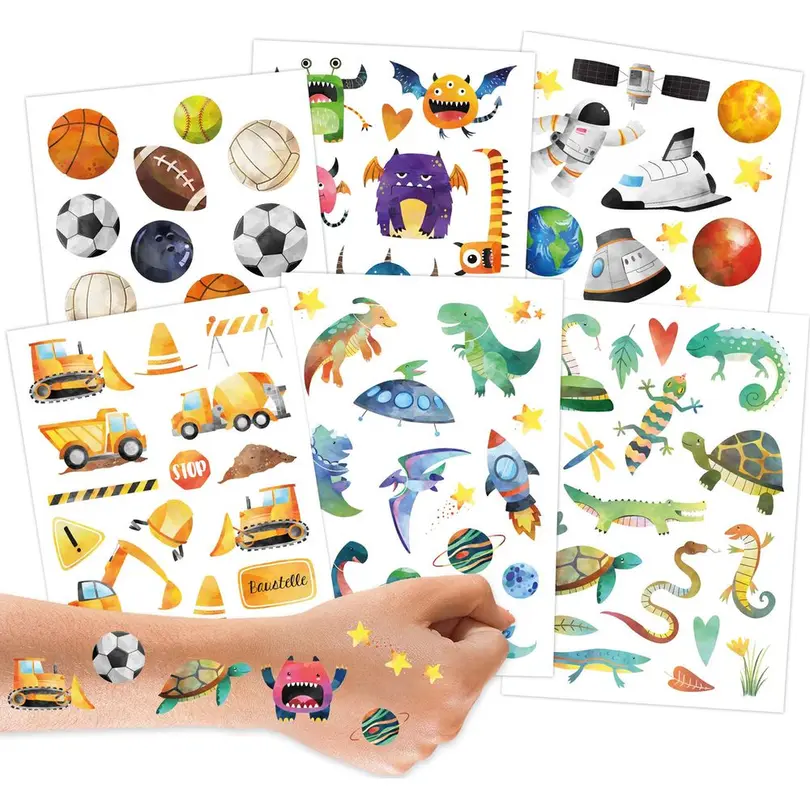 Sticker 6er-Set Metallic Tattoos