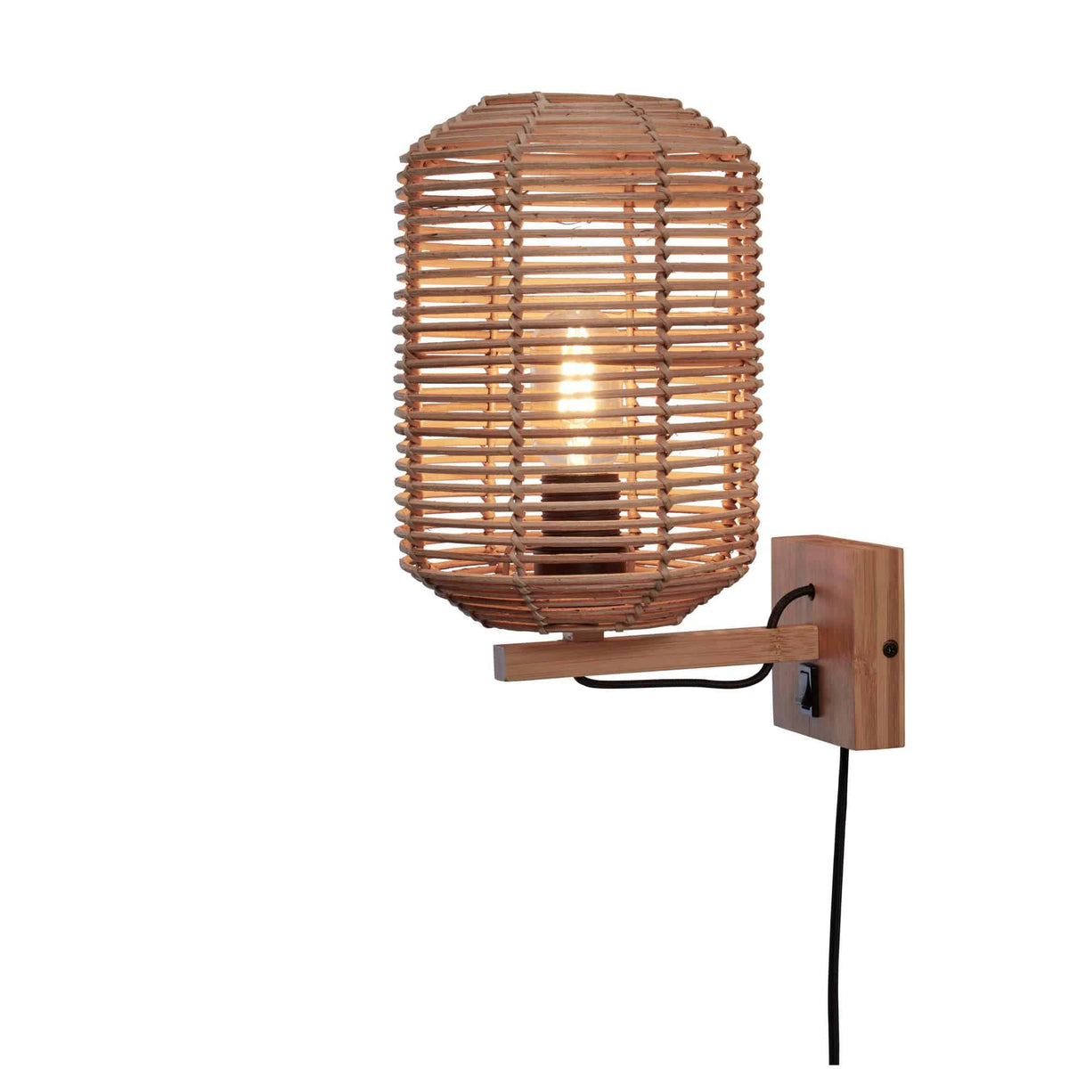 GOOD&MOJO wandlamp Tanami - bruin - Ø60cm