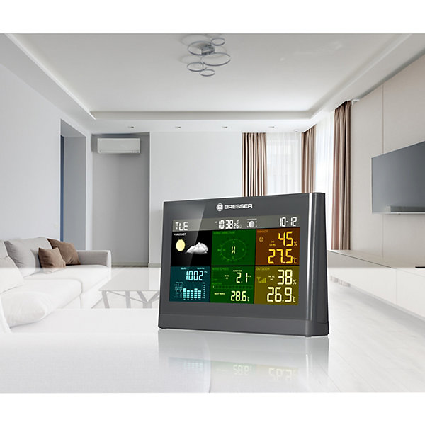 BRESSER Centrale météo 5-en-1 Comfort avec écran en Couleurs
