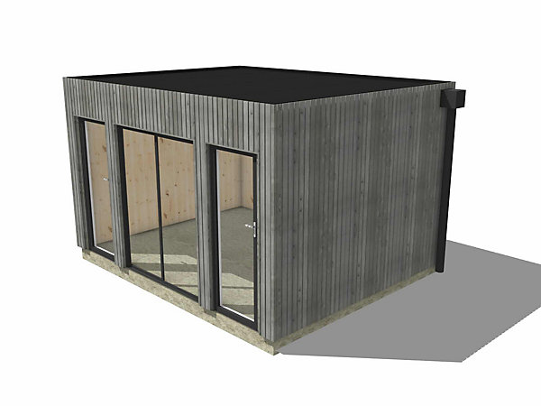 Bureau de jardin bois en bois 4,4 x 3,5 x 2,7 m