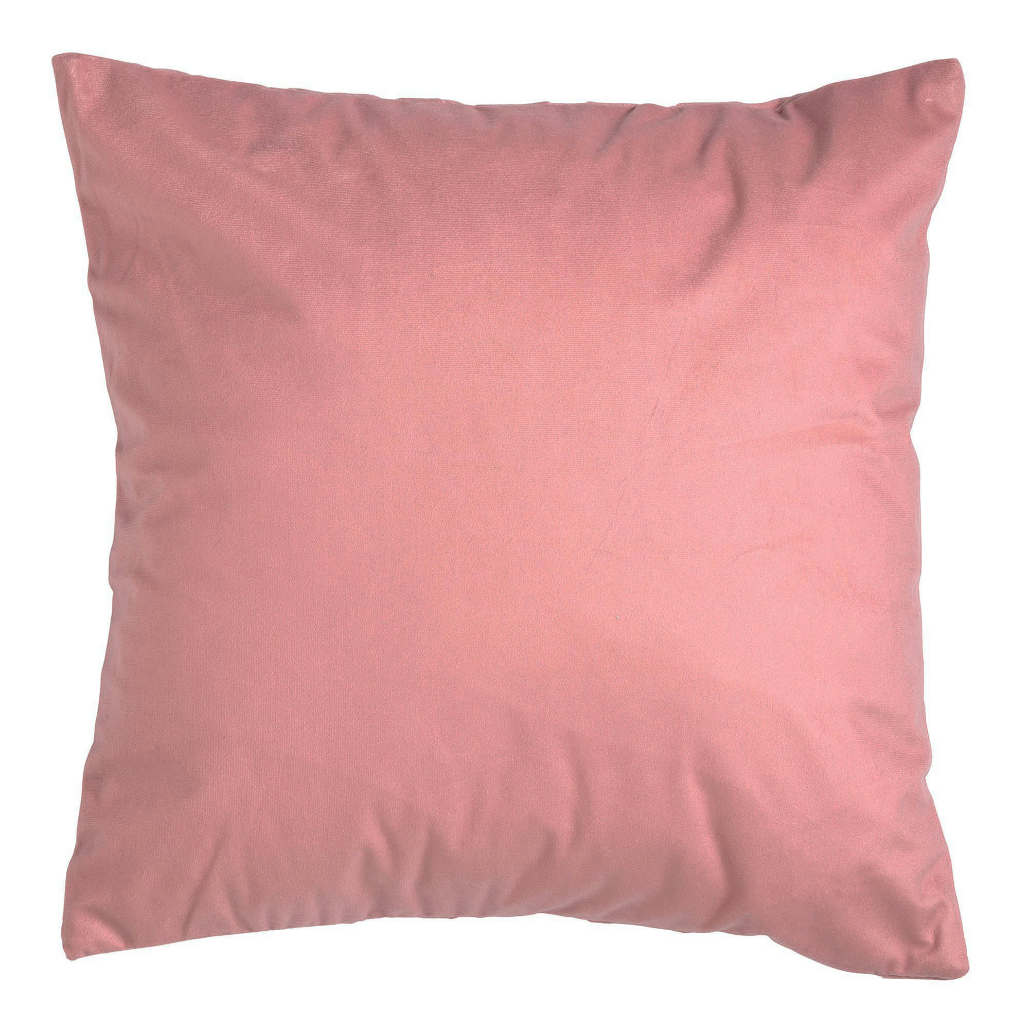PHILLY - Housse de coussin rose en velours-45x45 cm uni