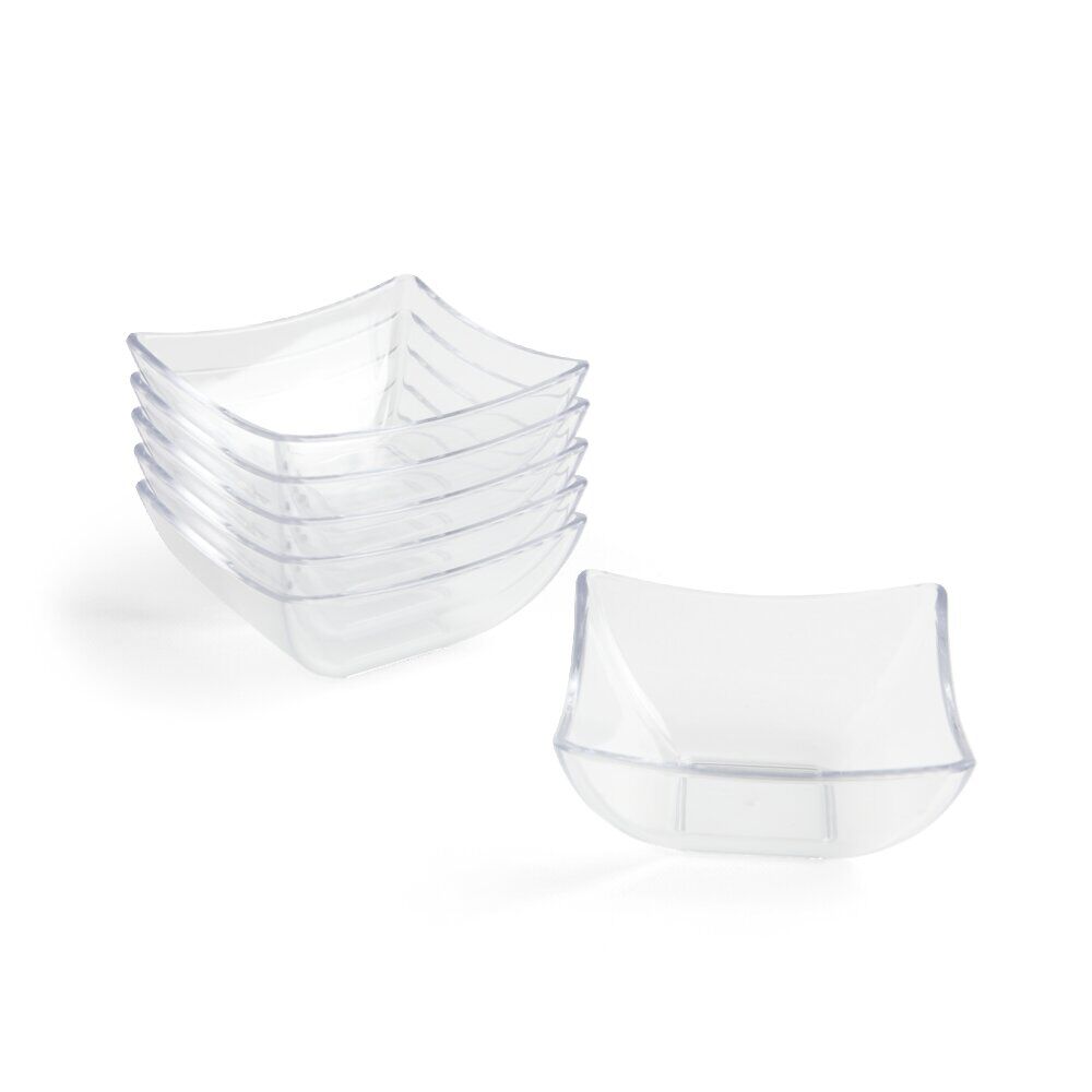 Lot de 6 verrines 95ml plastique transparent Ø7,9xH3,6cm
