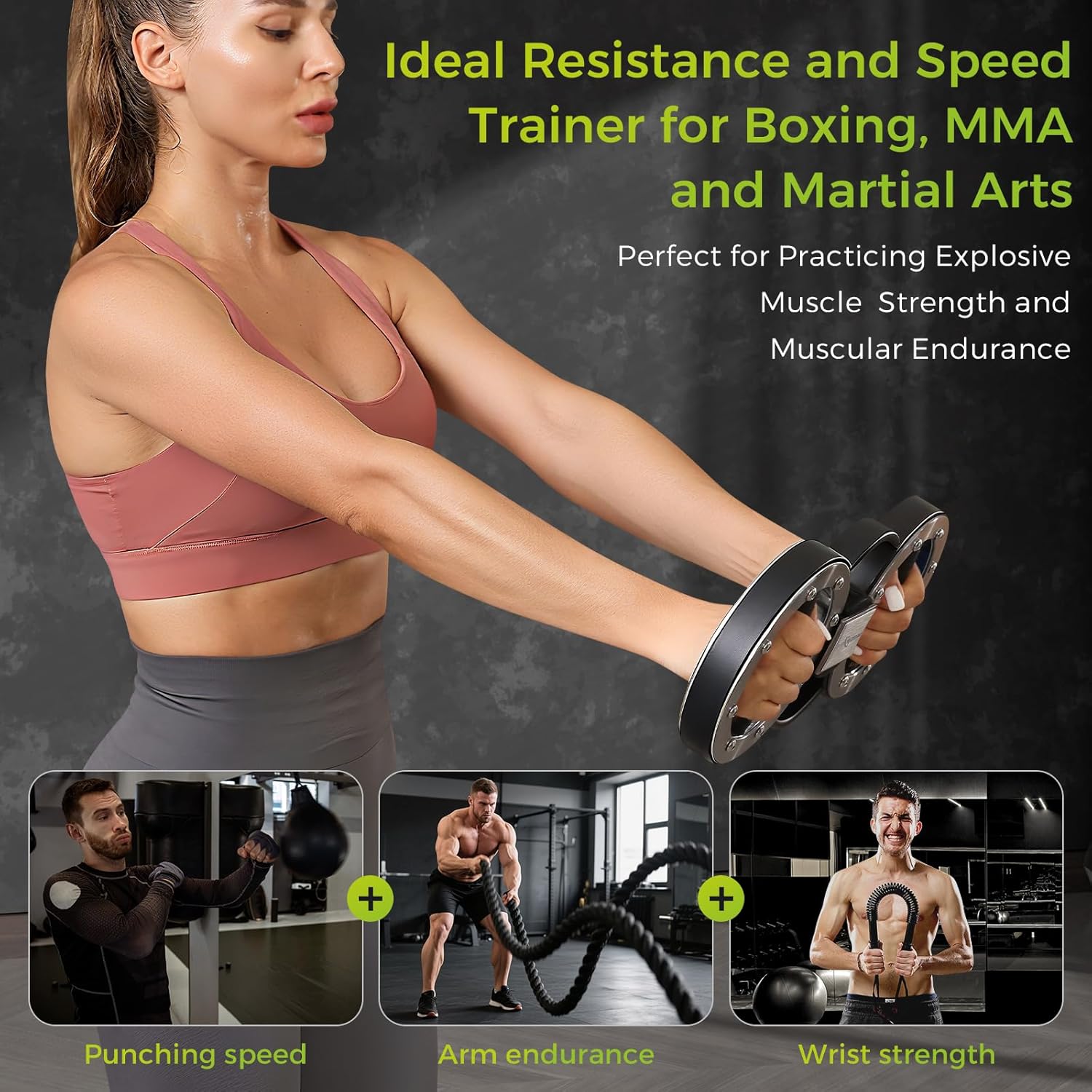 Multifunctional Rotator Machine with12lbs Resistance for Upper Body Strength Training, Warm-up, Rehabilitation, Cardio Boxing Endurance Training - Forearm Trainer, Arm Workout Equipment for Home Gym.