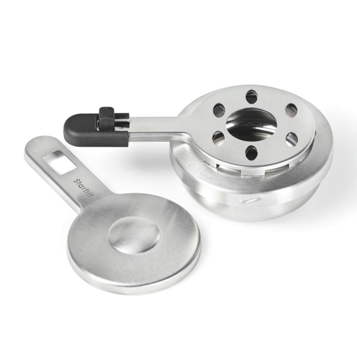 Starfrit Stainless Steel Fondue Burner Set, One-Size, Adjustable, 4-pc