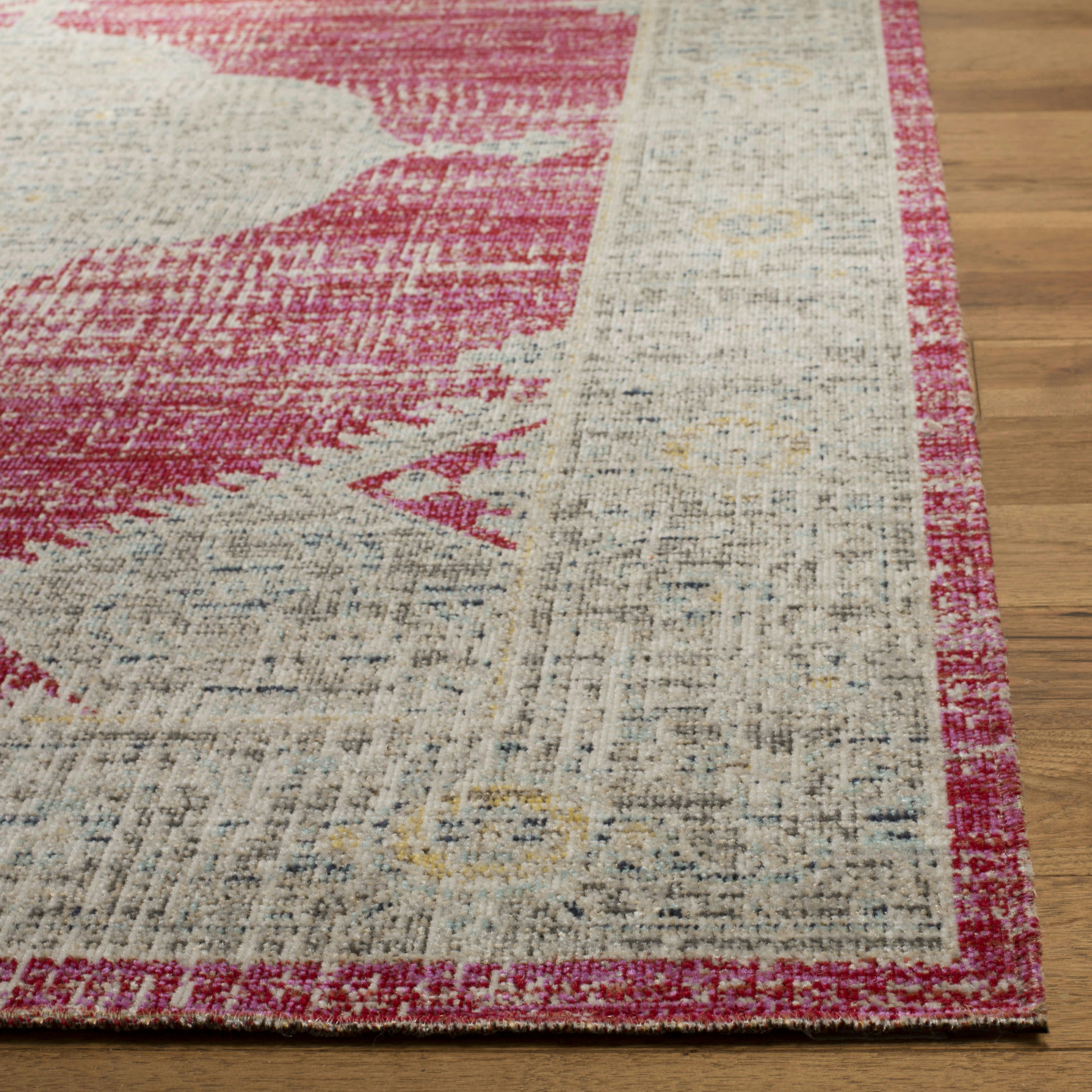 MONTAGE - Tapis interieur & exterieur en rose & gris, 155 x 229 cm