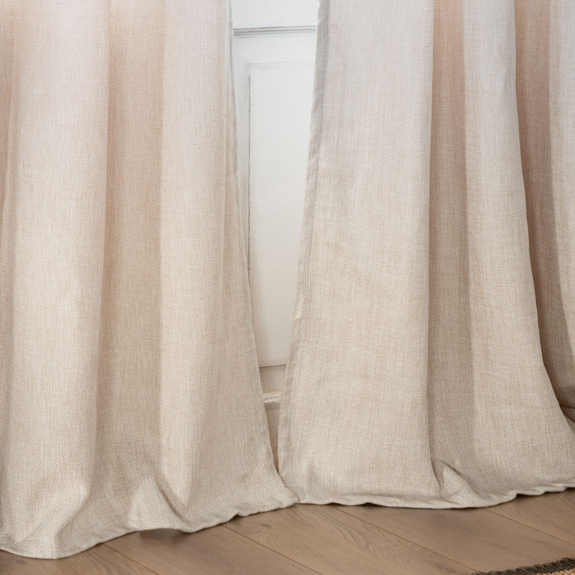 CADOLIVE - Rideau à œillets en polyester 140x250cm - beige