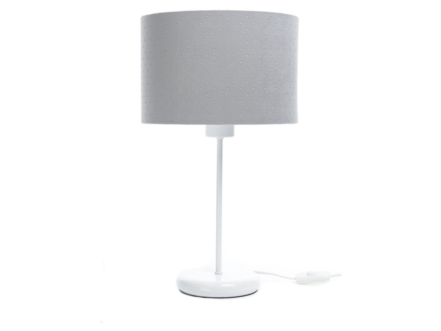 Lampa stołowa Jasmine bebe tkaninowa szara