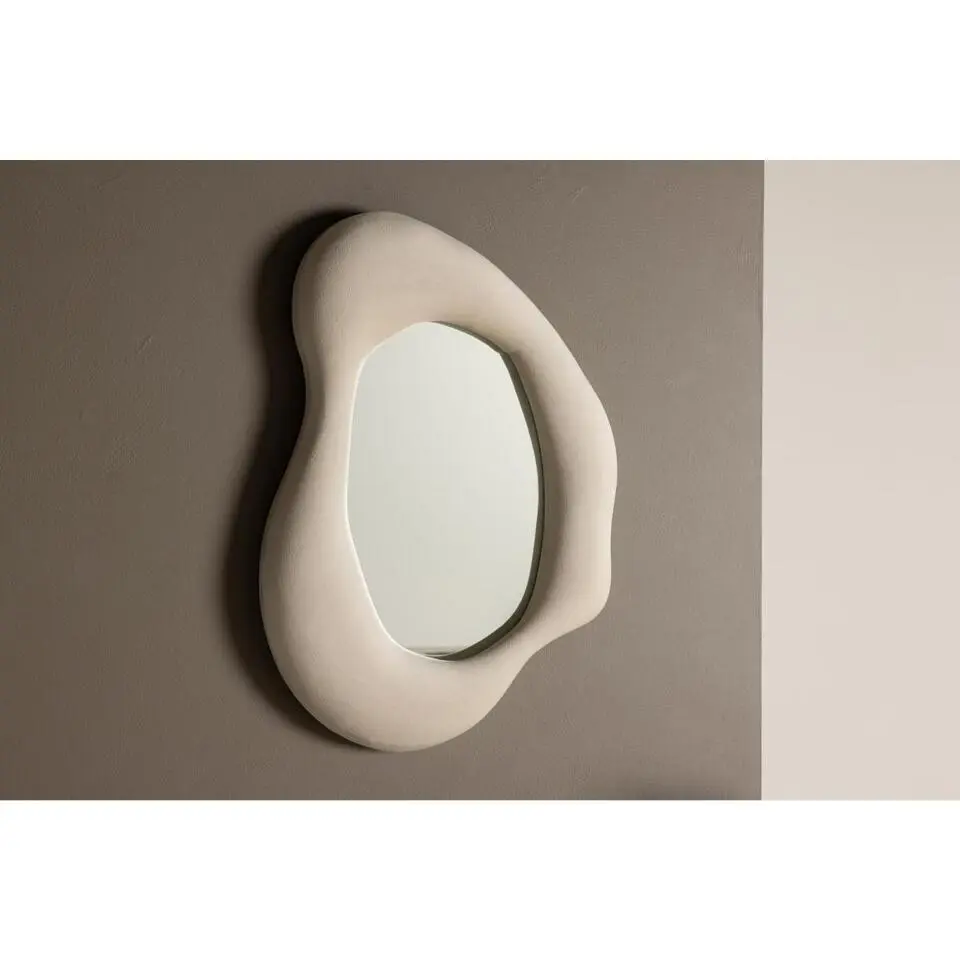 Svea - Luciana organische spiegel - 49 x 70 cm - velvet - beige