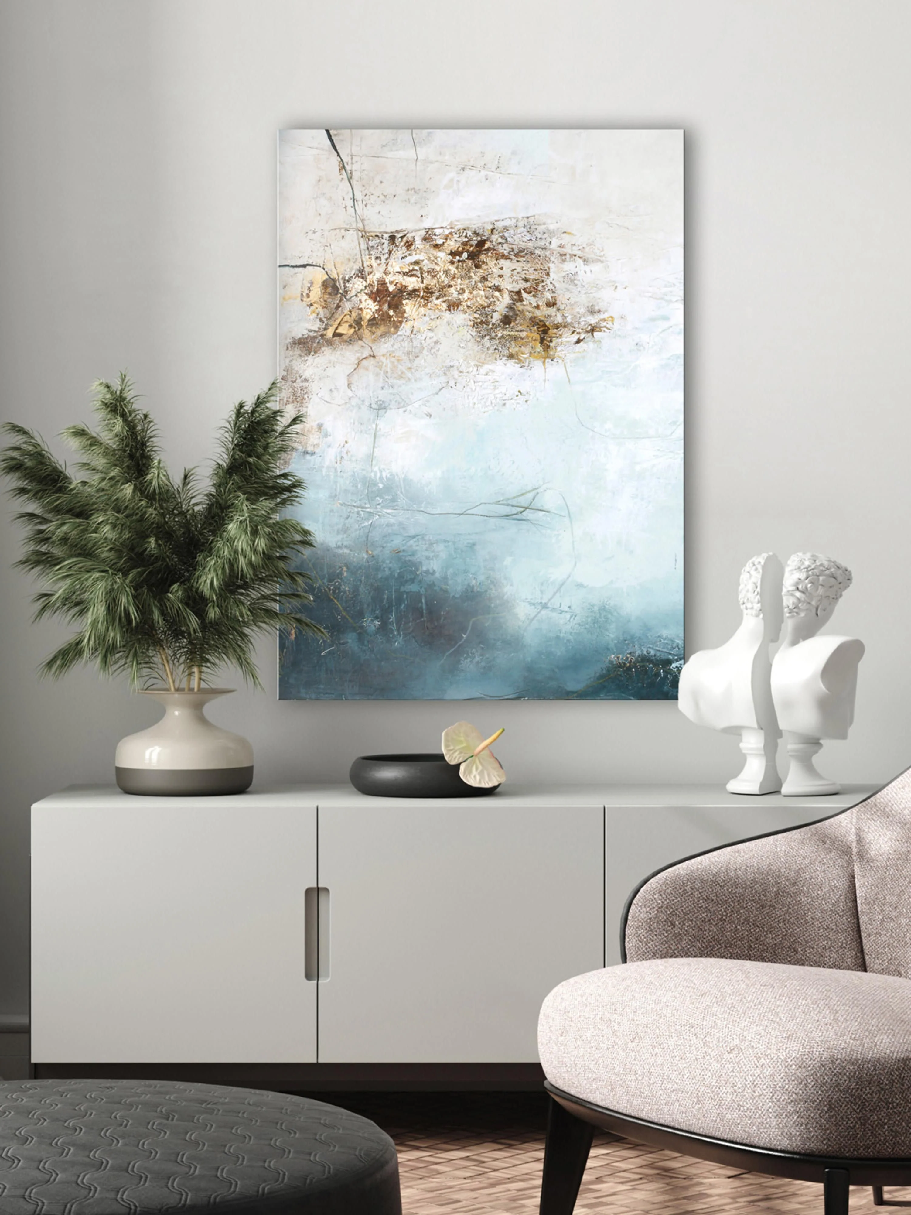 Handgemaltes Leinwandbild Freja Blanche