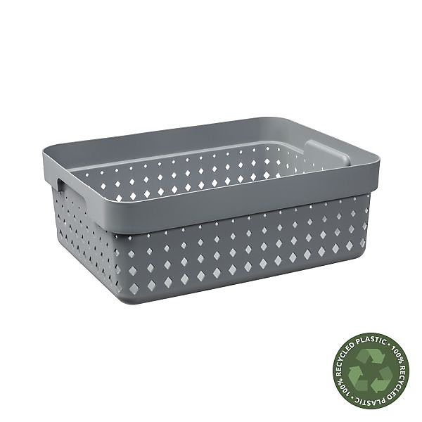 Corbeille de rangement élégante pour salle de bain M - Gris