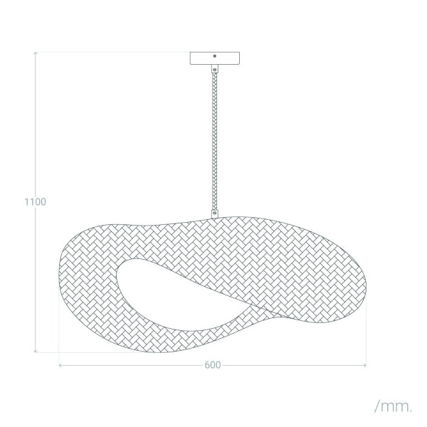 Lampa wisząca brązowa Ponti 1xE27x20W wym: 110x60x40 cm Abruzzo