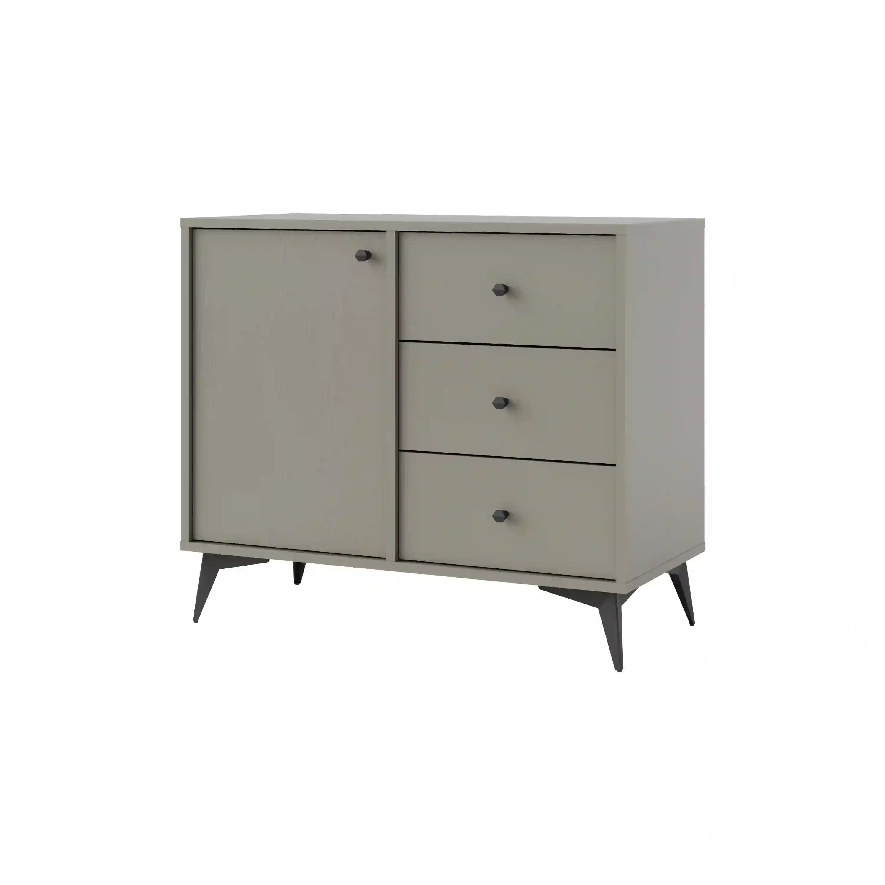 Komoda z szufladami do salonu Sakai 1 1F 3S T814 Eukaliptus