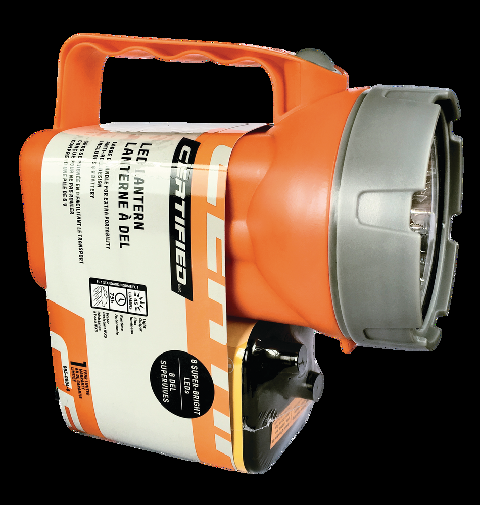 Certified 45 Lumens 6V Durable and Waterproof LED Floating Lantern, Battery Included, Orange