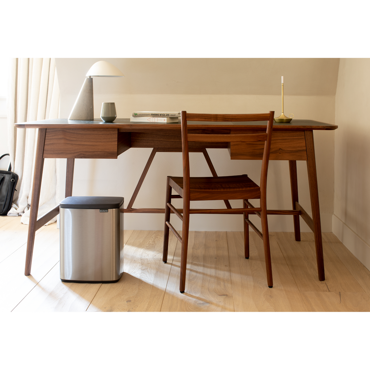 Brabantia Bo Afvalemmer, 12 liter - Matt Steel Fingerprint Proof