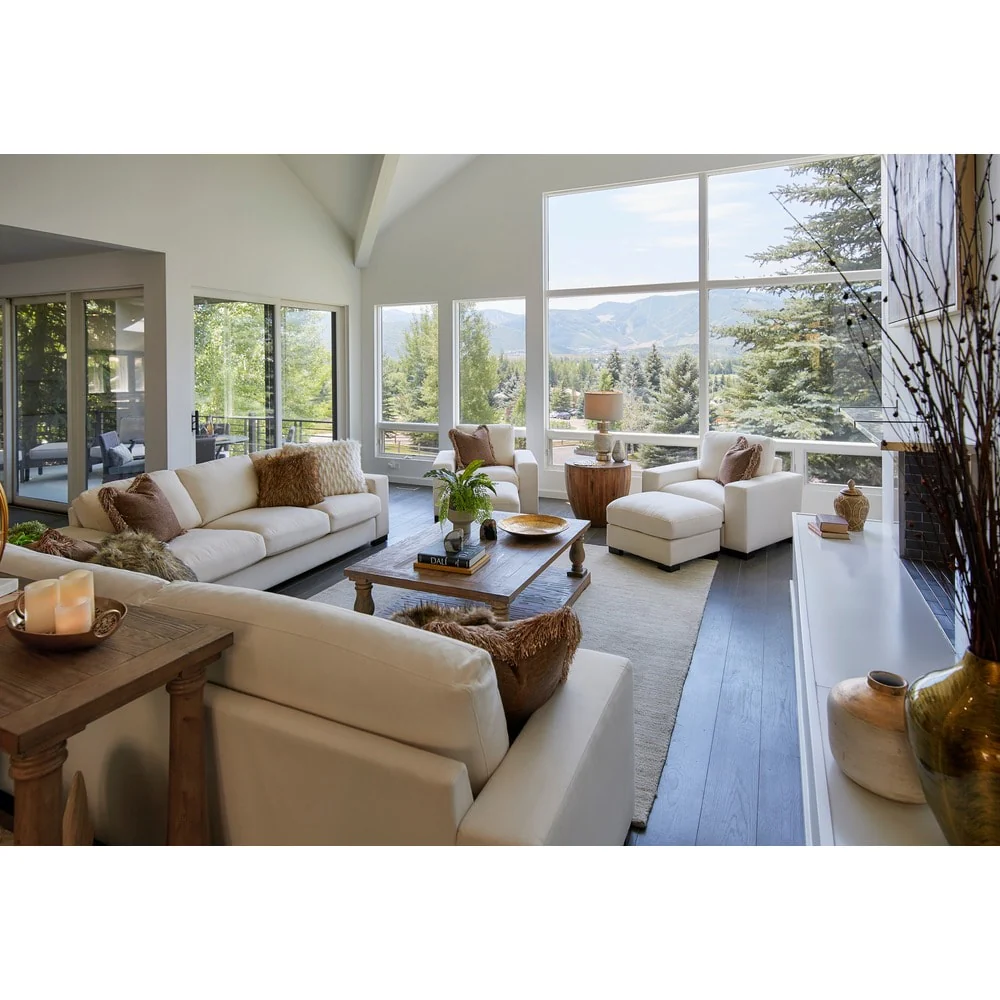 Lionel White Cotton Down Filled Fabric Chair by iNSPIRE Q Artisan