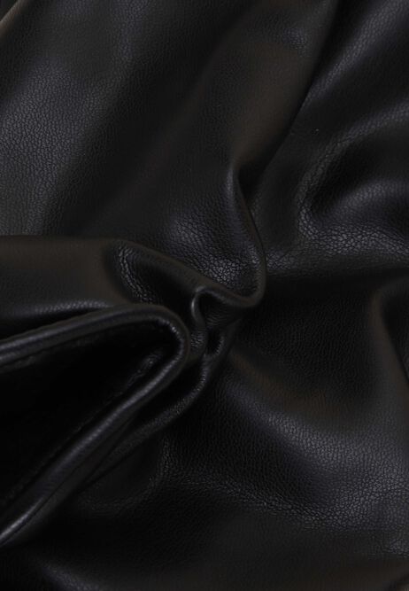 Womens Black Faux Leather Long Gloves