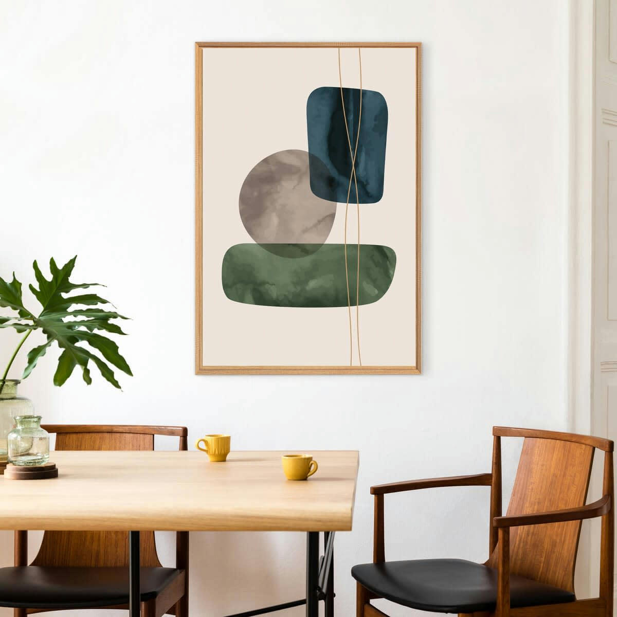 ABSTRAIT - Tableau mural encadré géométrie 65x97 cm