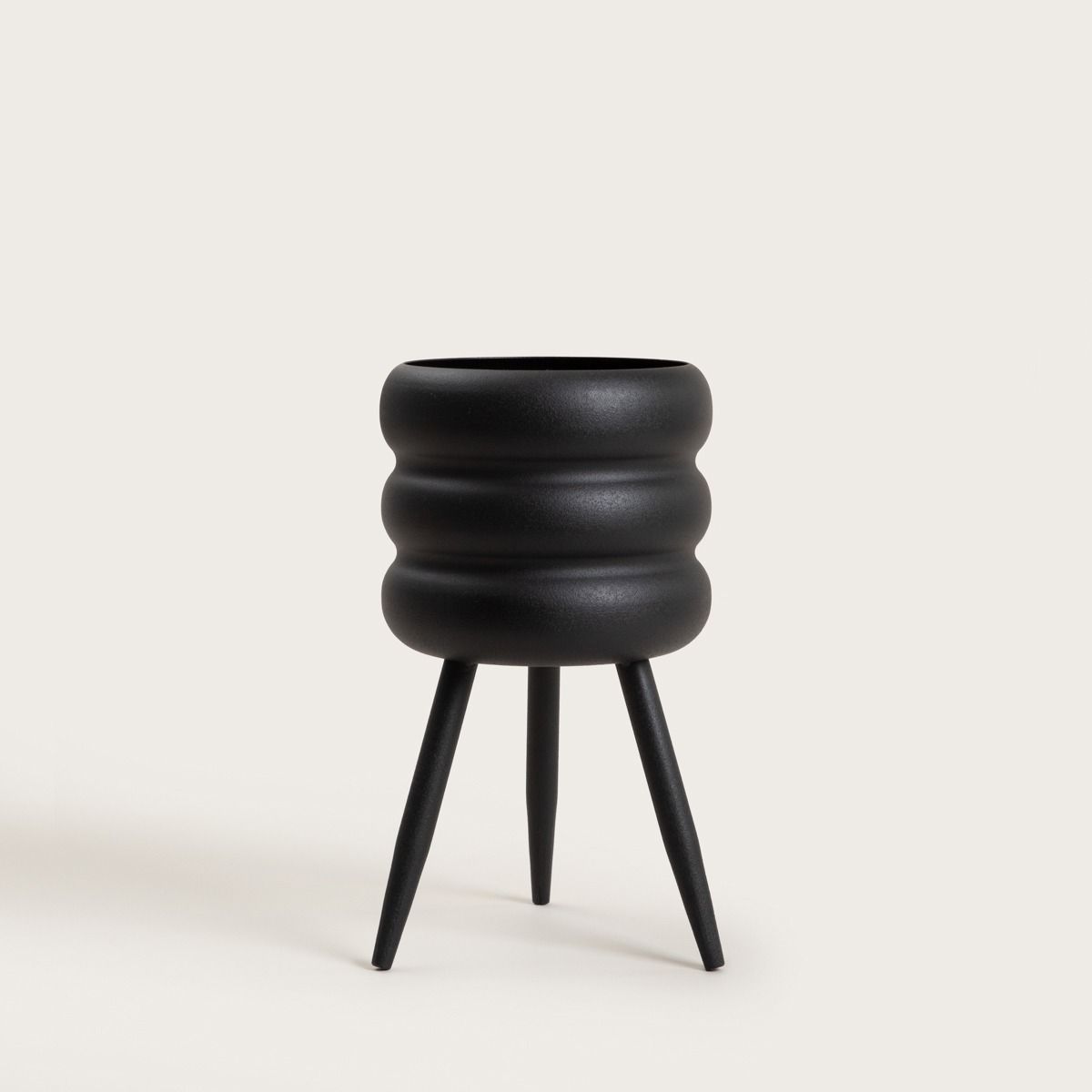 Kwietnik BUUBLE na nóżkach czarny 16x28,5 cm