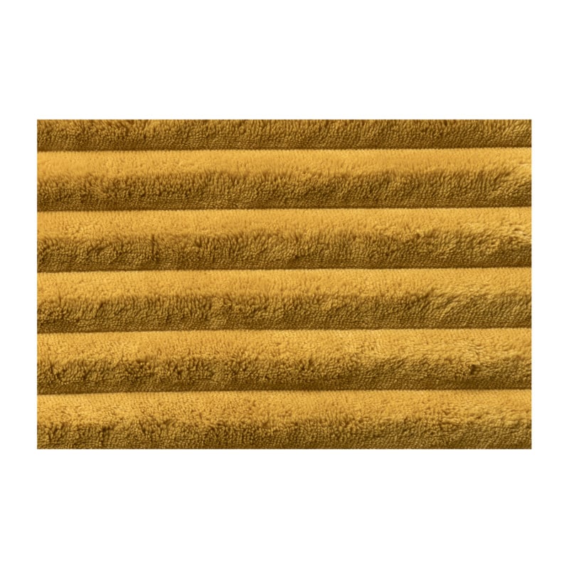 Poef Nora ribstof XL - oker - &Oslash;60x40 cm