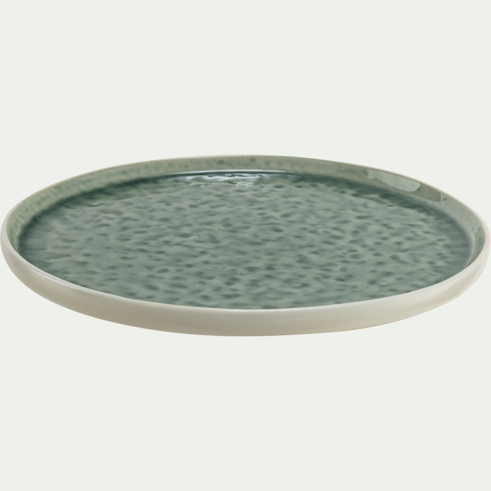 FRIOUL - Assiette plate en grès D27,3cm - bleu