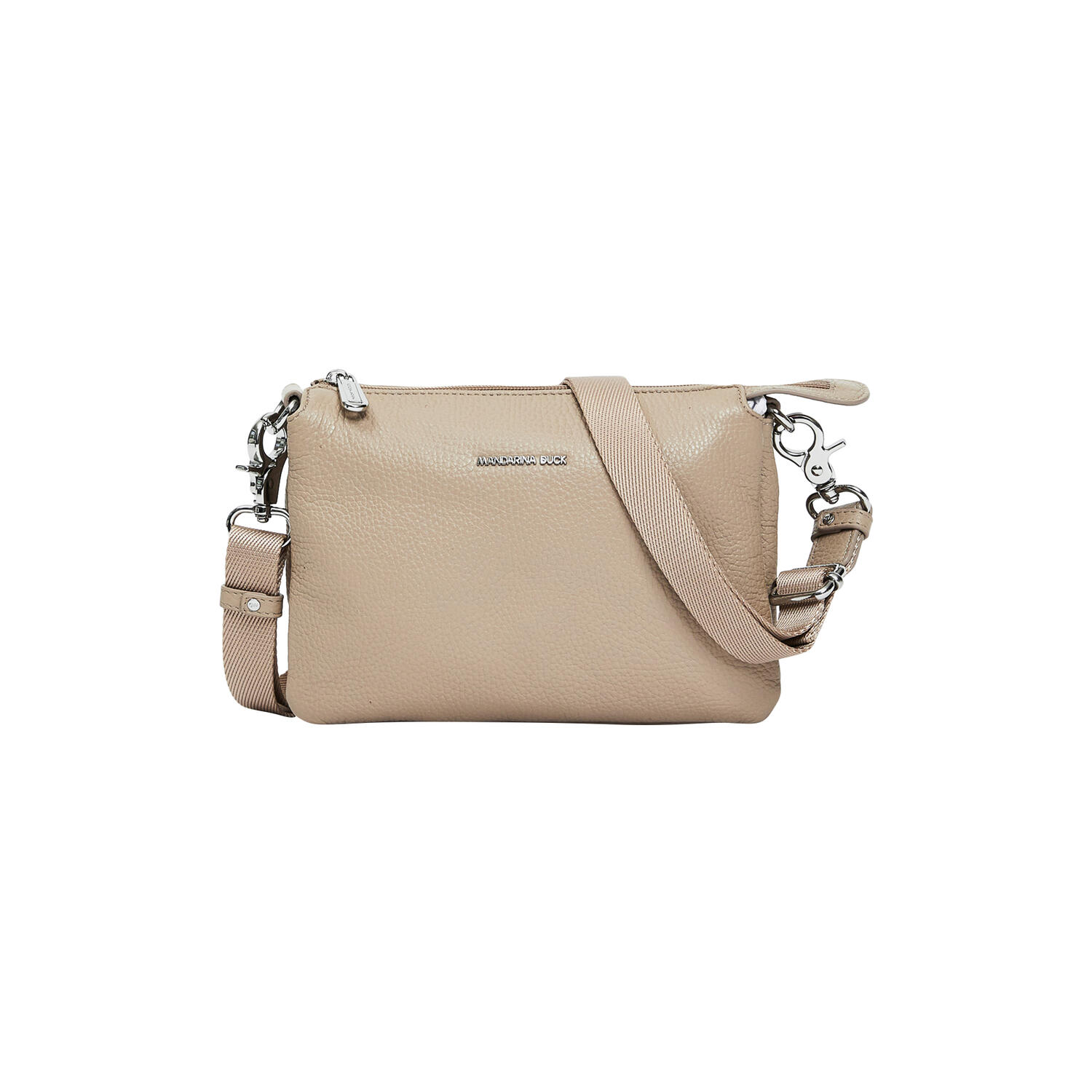 Mellow Leather Pochette, warm taupe