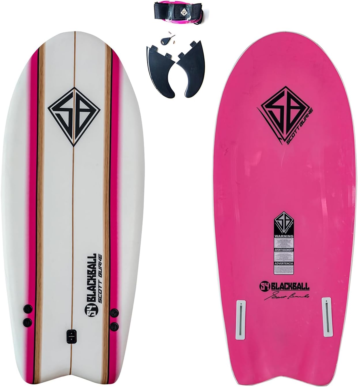 Scott Burke 54 Blackball Breaker Surfboard (Color may vary)