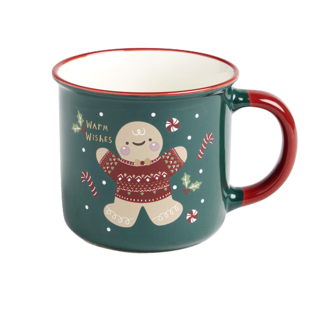 Lot de 4 mugs en céramique décor No&euml;l 365ml