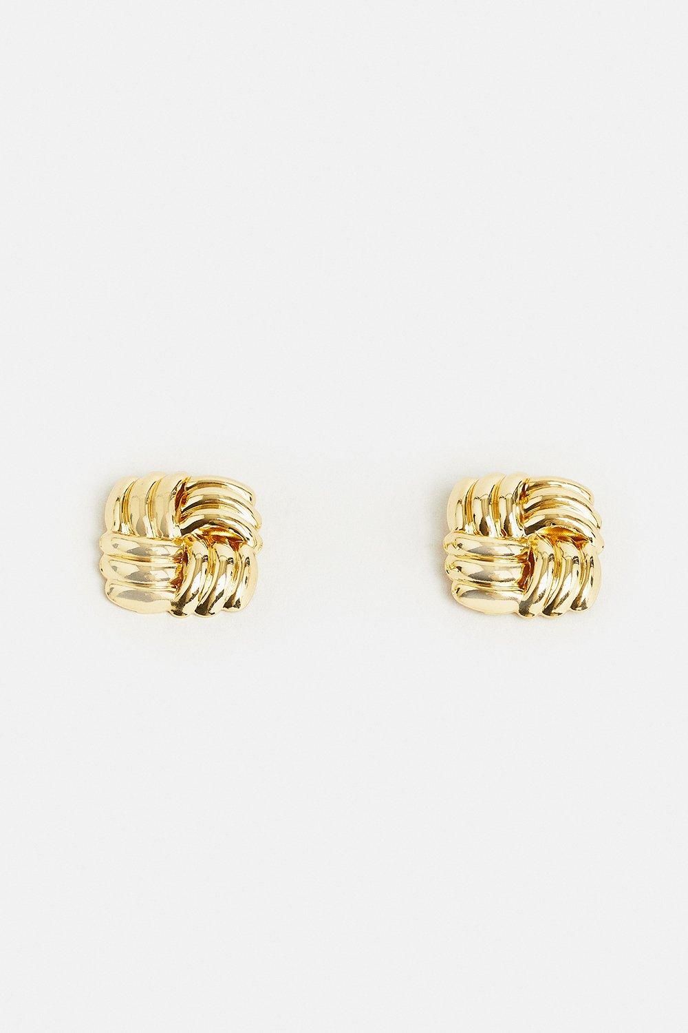 KarenMillen Quilted Stud Earrings