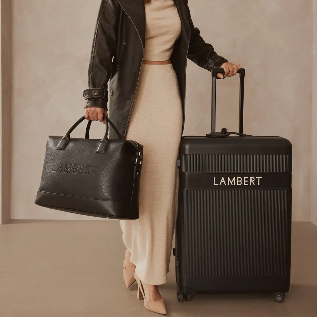 The Mae - Small Black Vegan Leather Travel Bag