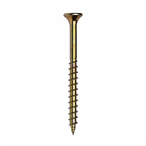 20 vis aggloméré tête fraisée pozidriv acier bichromaté Diall Ø5 x 100 mm