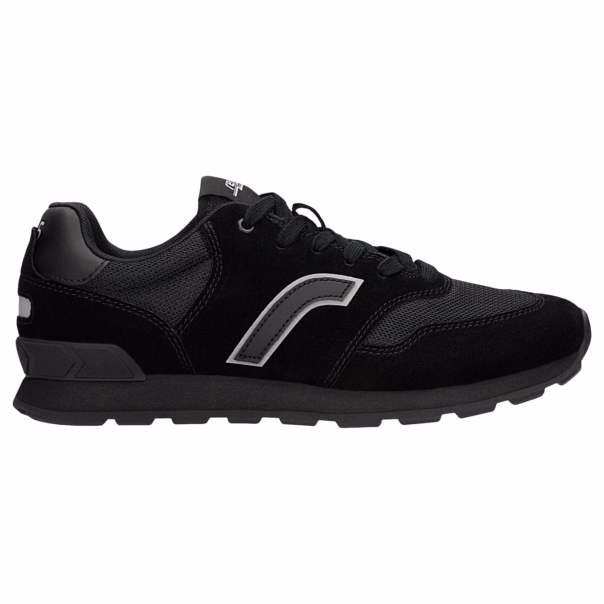 Czarne sneakersy RELAKS z materiału i dwoiny welurowej