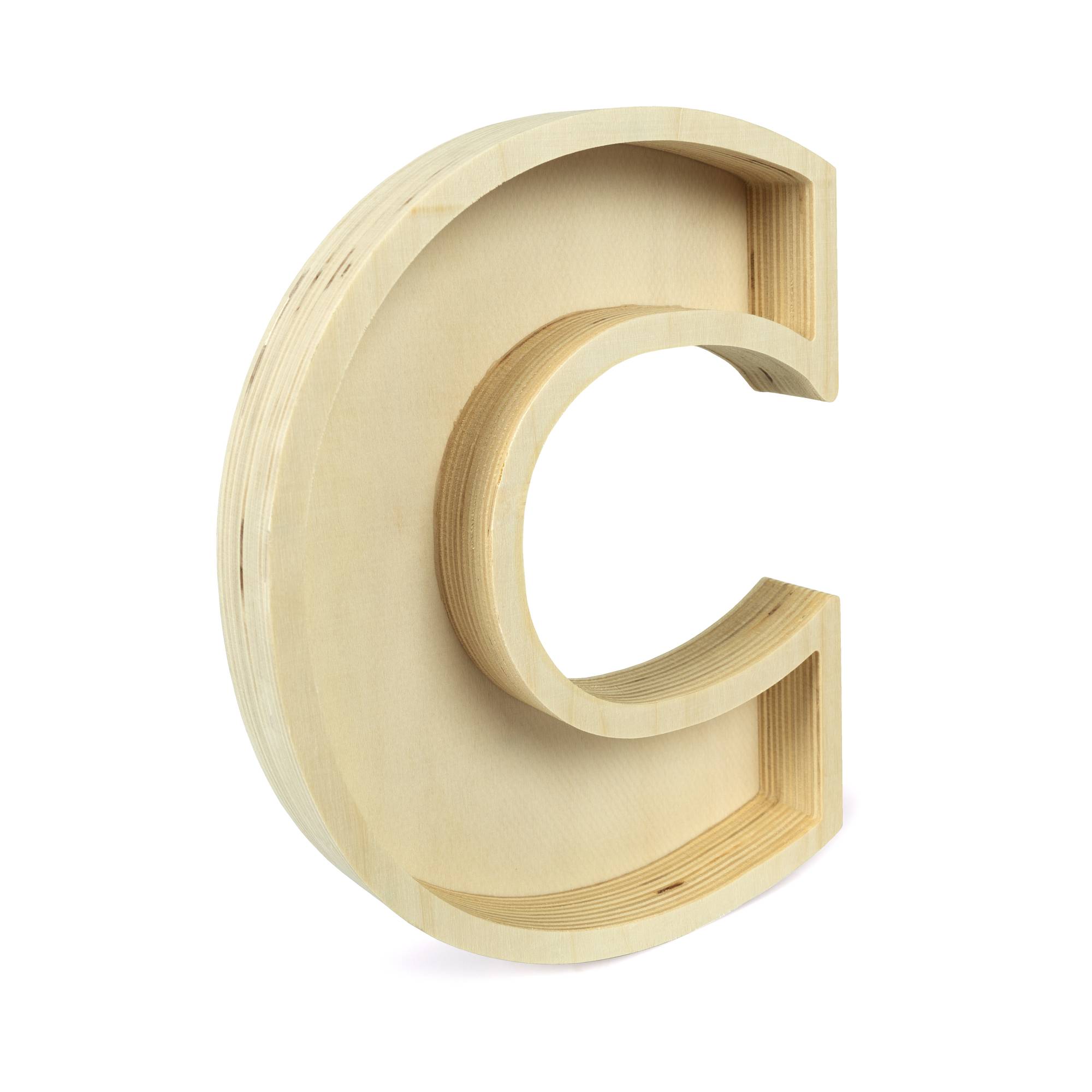 Wooden Fillable Letter C 22cm