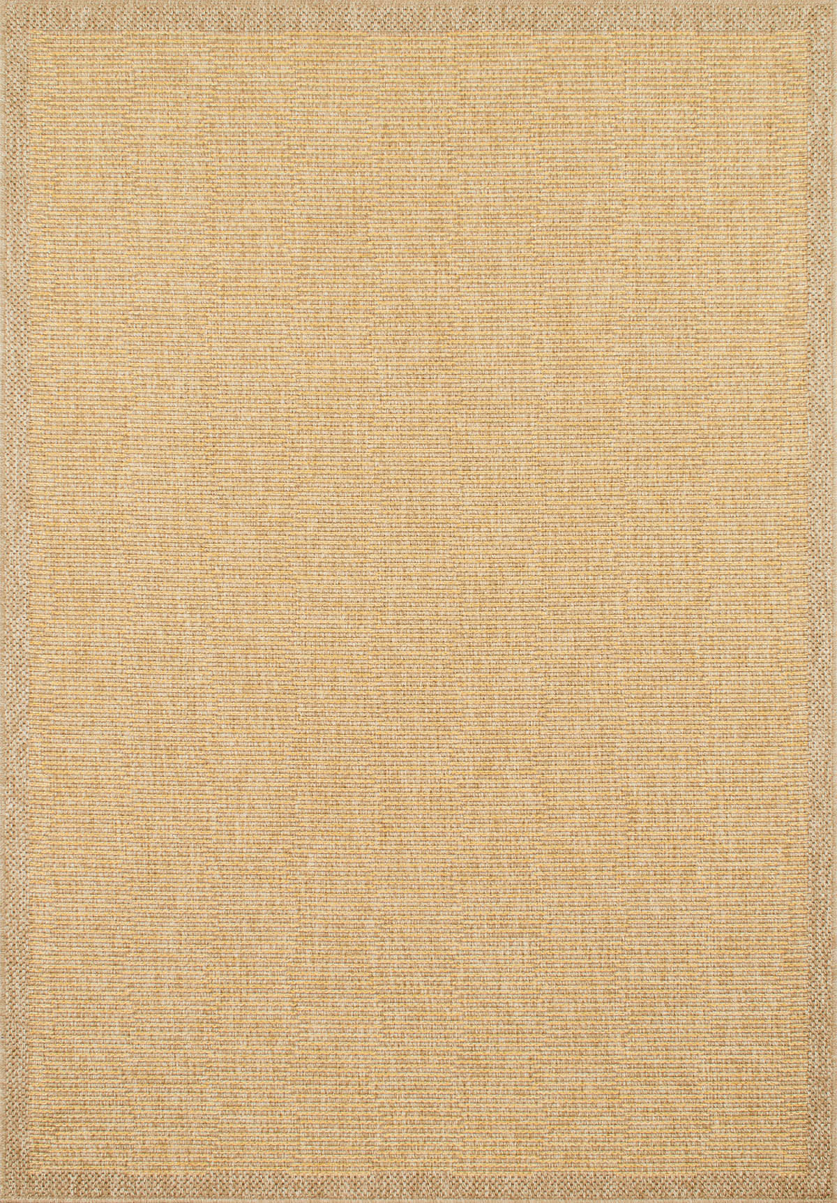 NATURE - Tapis polypropylène aspect jute jaune - 60x180 cm