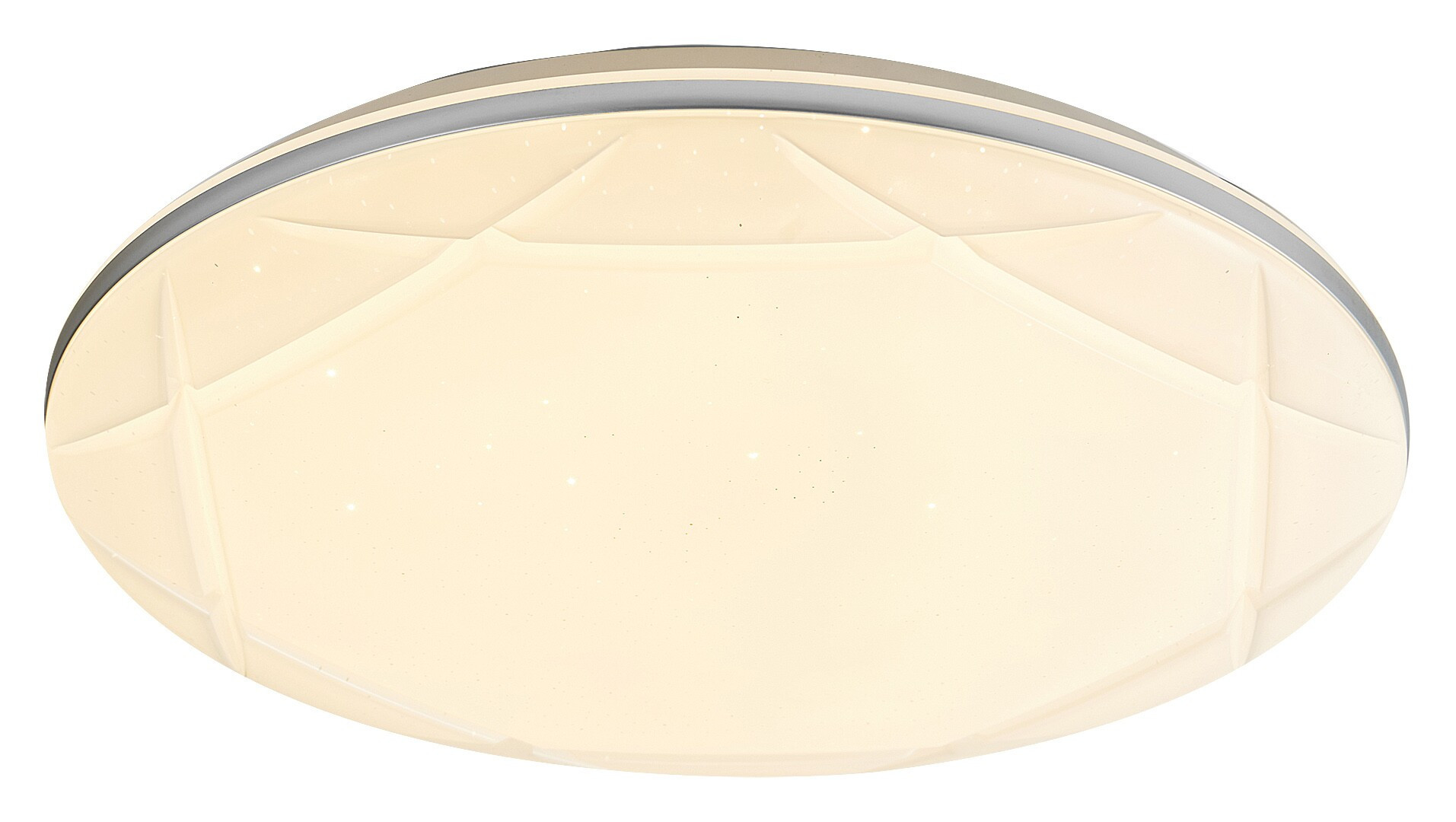 Plafon OSWALD2okrągły biało-srebrny LED 1x24W 40cm 1800lm IP20 Rabalux