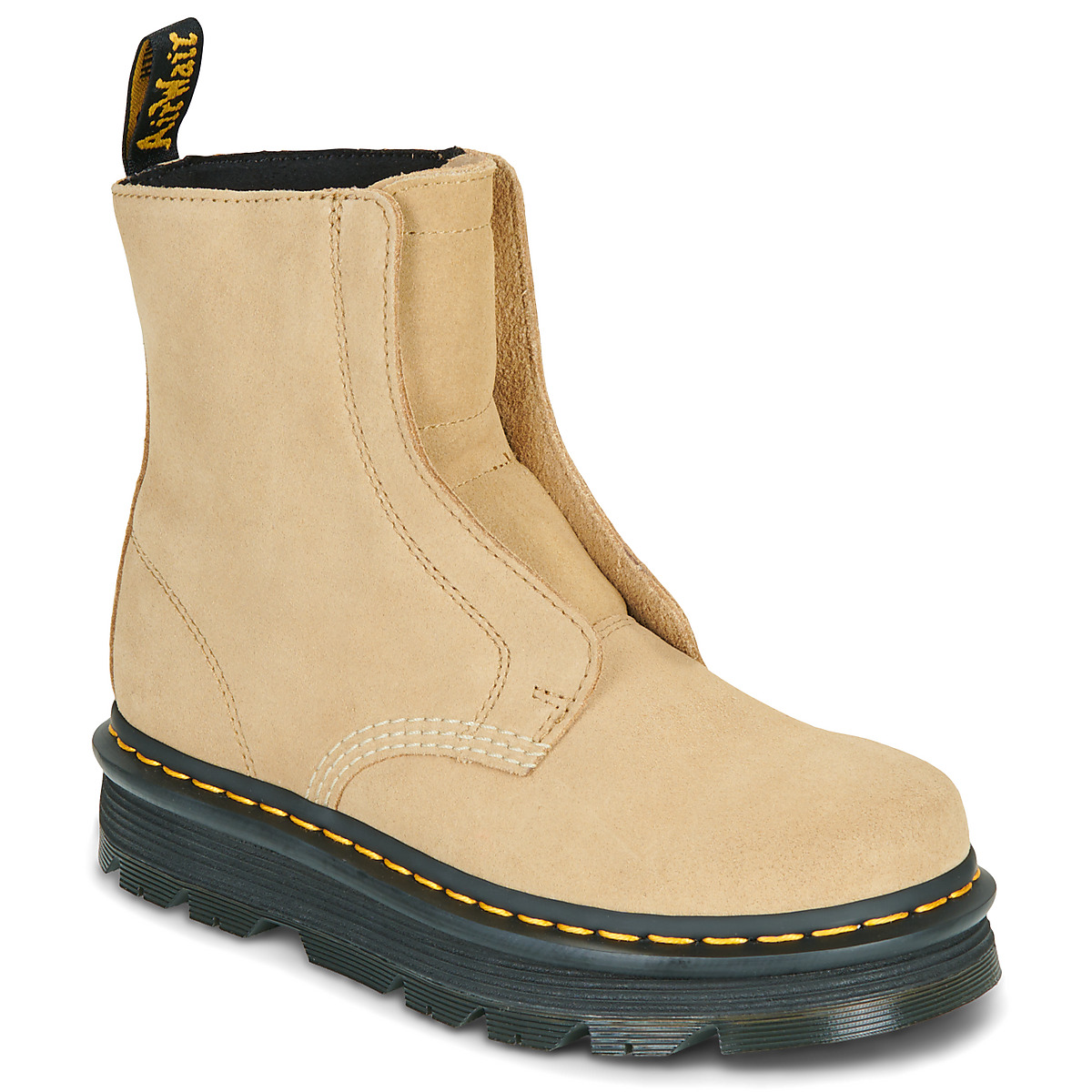 Dr. Martens - ZebZag Lace Less Laceless Boot Savannah Tan EH Suede - Beige