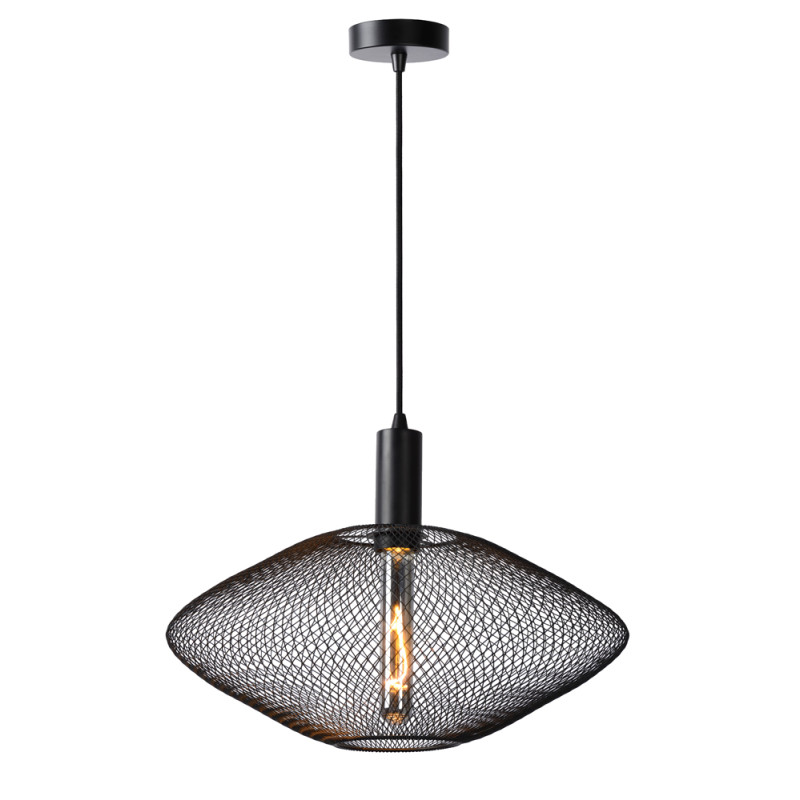 Suspension Mesh noire dimmable Ø 45 cm E27 40 W LUCIDE