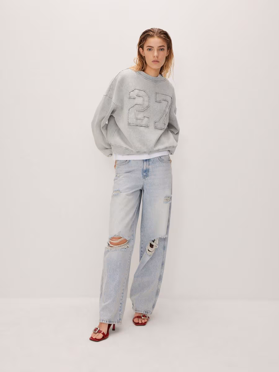 Sweatshirt With Wash Effect